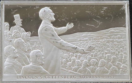 Gettysburg Address silver bar