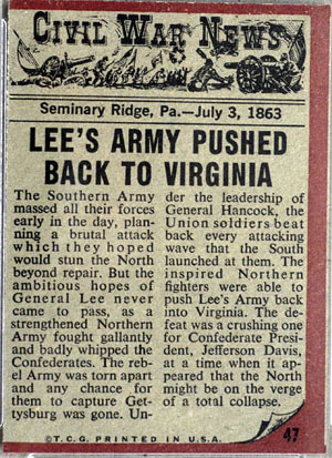 1962 Topps Civil War News 47