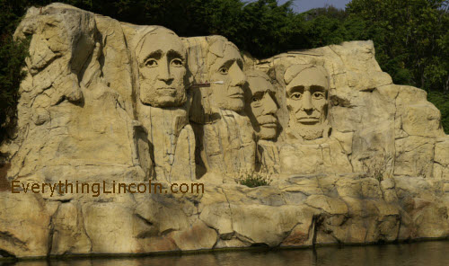 Mt Rushmore made of LEGOs