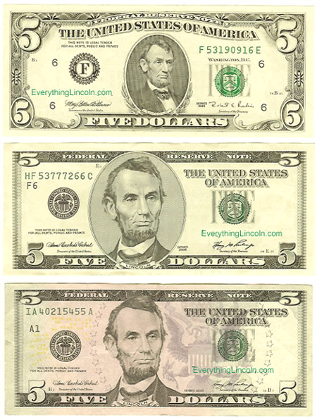 $5 Five Dollar Bill