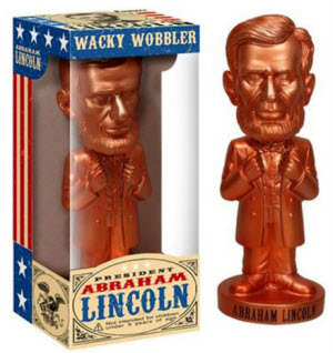 Abraham Lincoln Wacky Wobblers bobblehead rare copper