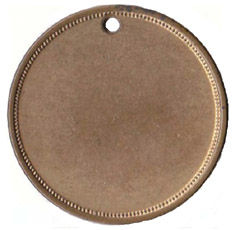 Unissued blank Civil War dog tag