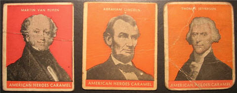 1932 Caramel Lincoln Jefferson Van Buren cards
