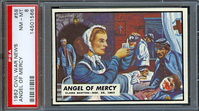1962 Topps Civil War News 11 Angel of Mercy PSA 8