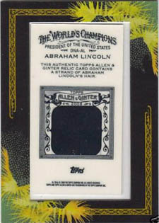 2008 Allen & Ginter Abraham Lincoln DNA relic card