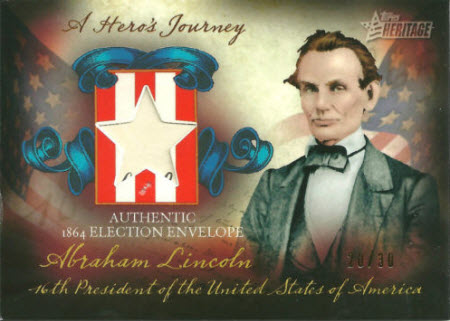 Topps Abraham Lincoln stationery relic