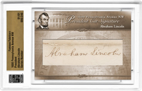 Abraham Lincoln cut signature Famous Fabrics