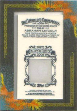2009 Allen & Ginter Abraham Lincoln card