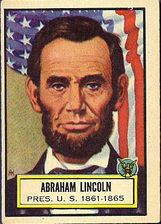 1952 Topps Look 'N See Abraham Lincoln baseball card