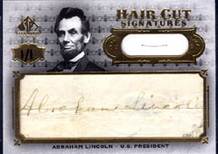 Upper Deck Hair Cut Signatures Abraham Lincoln