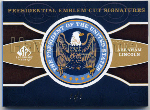 2011 Upper Deck Lincoln signature relic card