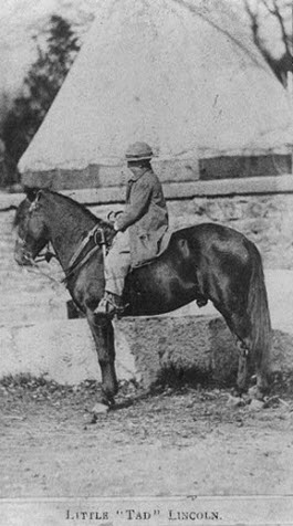 Tad Lincoln on a pony